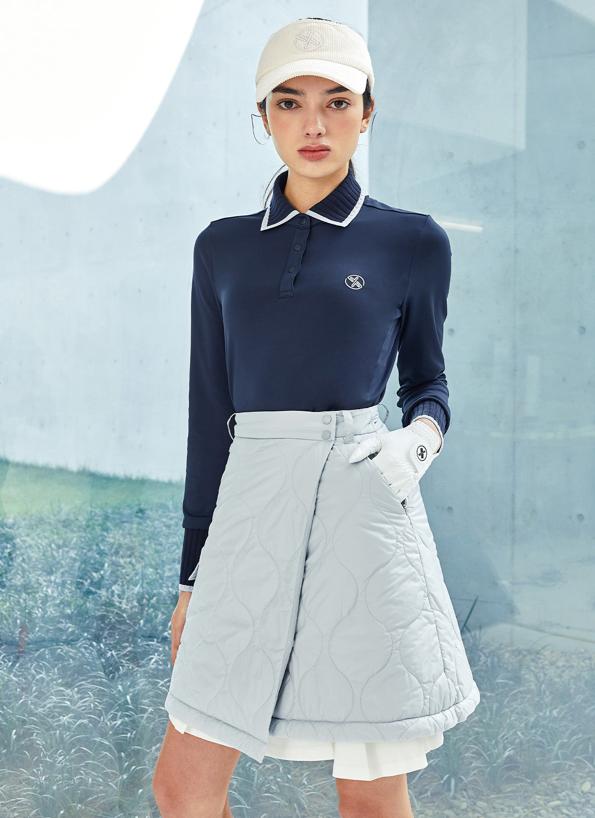 Quilted Cover-Up Wrap Skirt