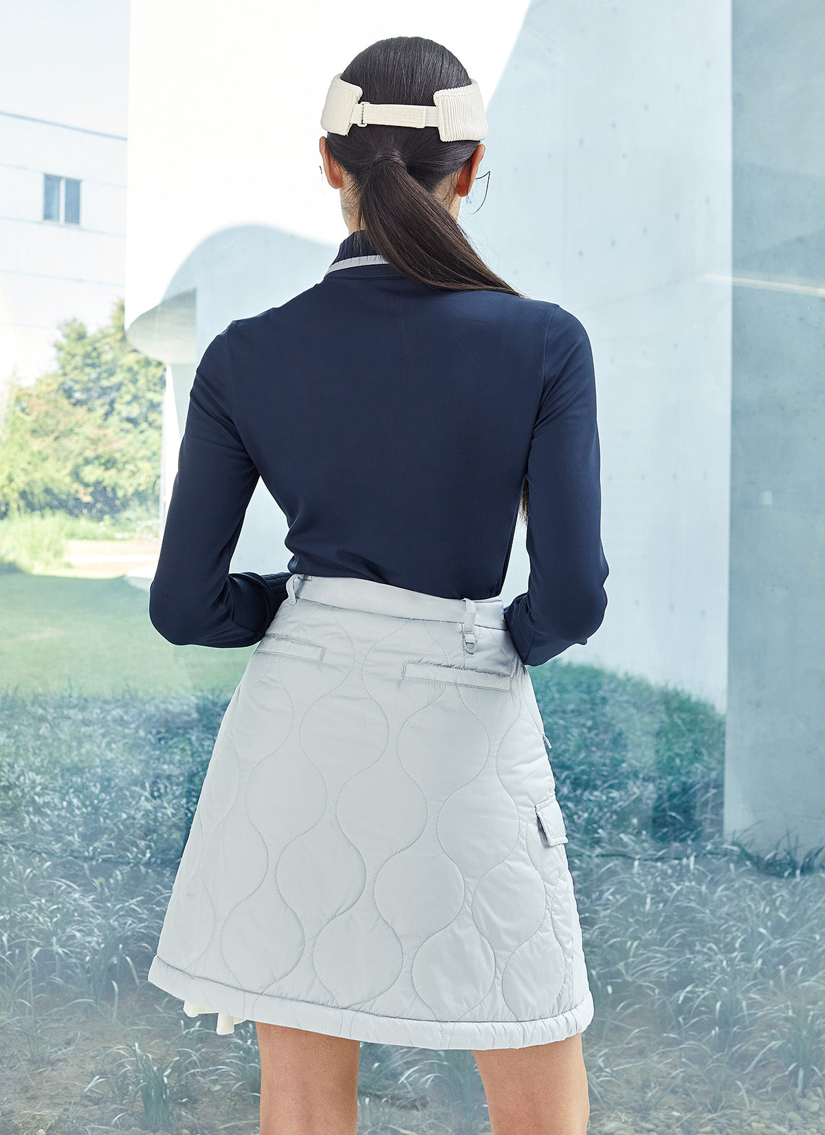 Quilted Cover-Up Wrap Skirt