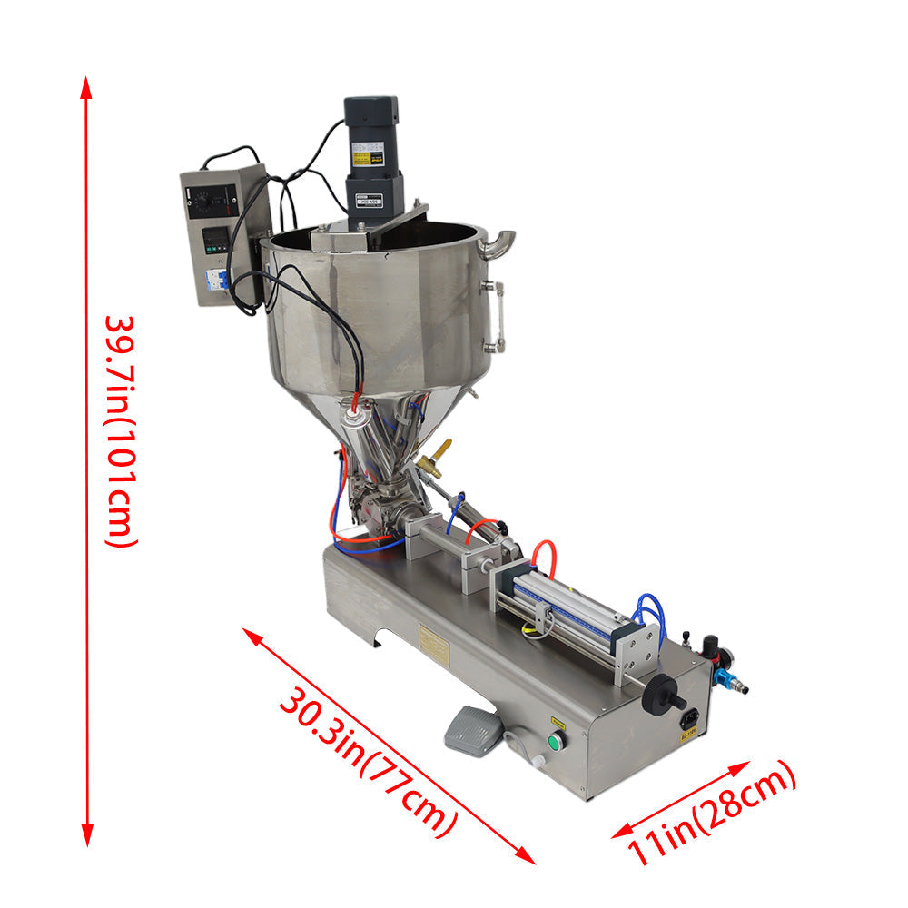 110V Paste Liquid Heating  Stirring Filling Machine