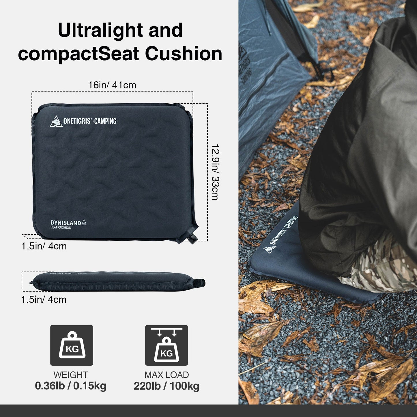 DYNISLAND SELF-INFLATING SEAT CUSHION