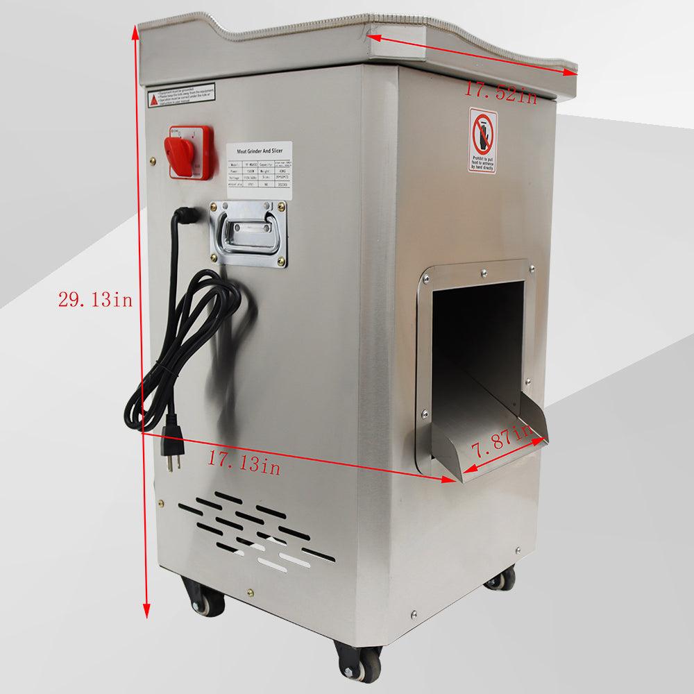 110V Commercial Meat Slicer with 5mm Blade