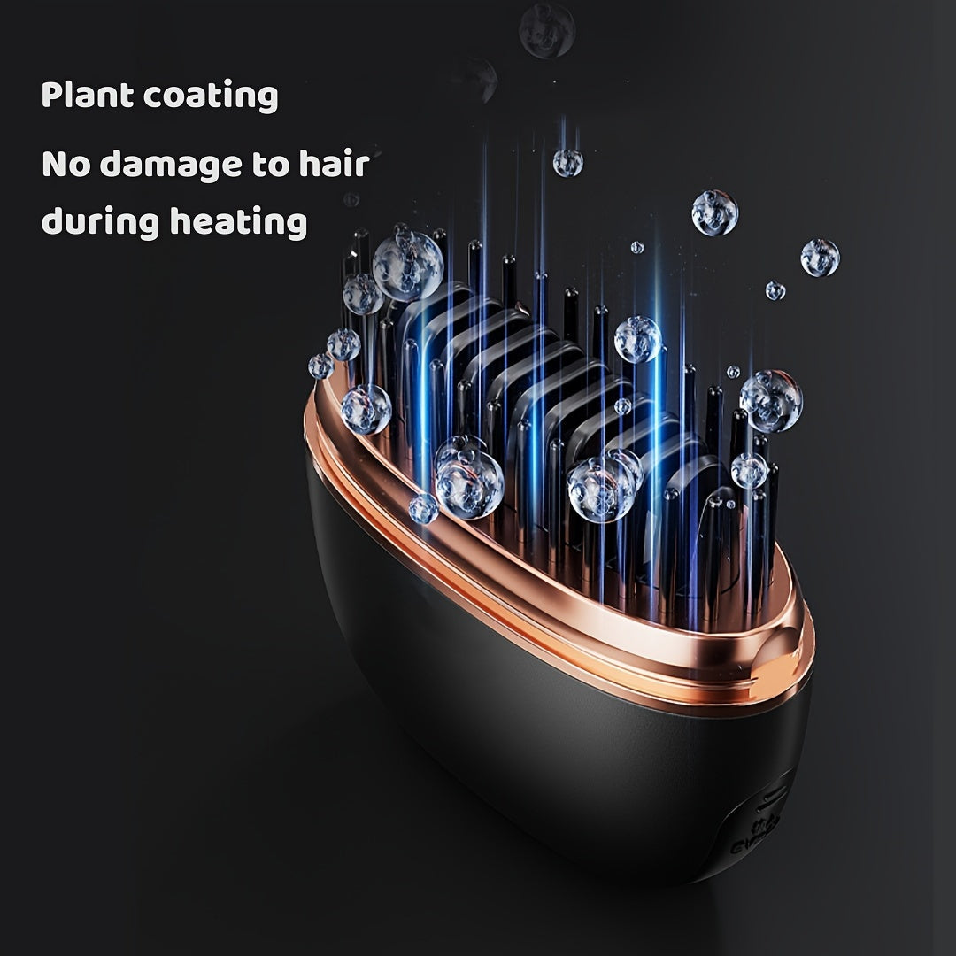 Cordless Hair Straightener Brush, USB Rechargeable, 3 Heat – TJR5P9R