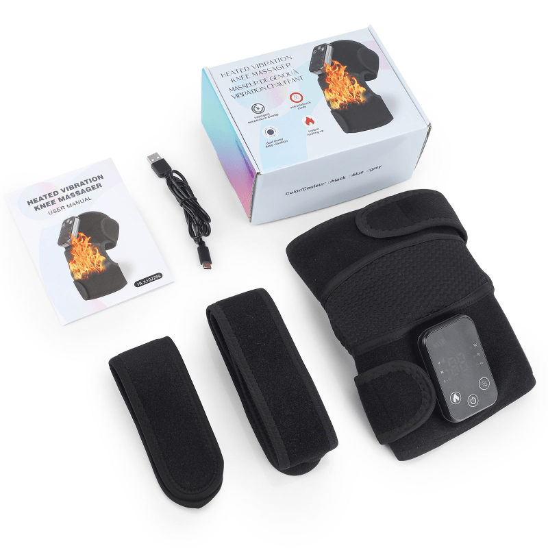 USB Rechargeable Knee Heating Pad with Vibration Massage TJR6X9P