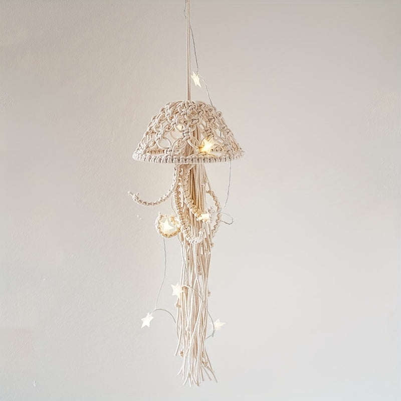 Handmade Nordic Cotton Rope Jellyfish Tapestry for Home Decor - CV0S