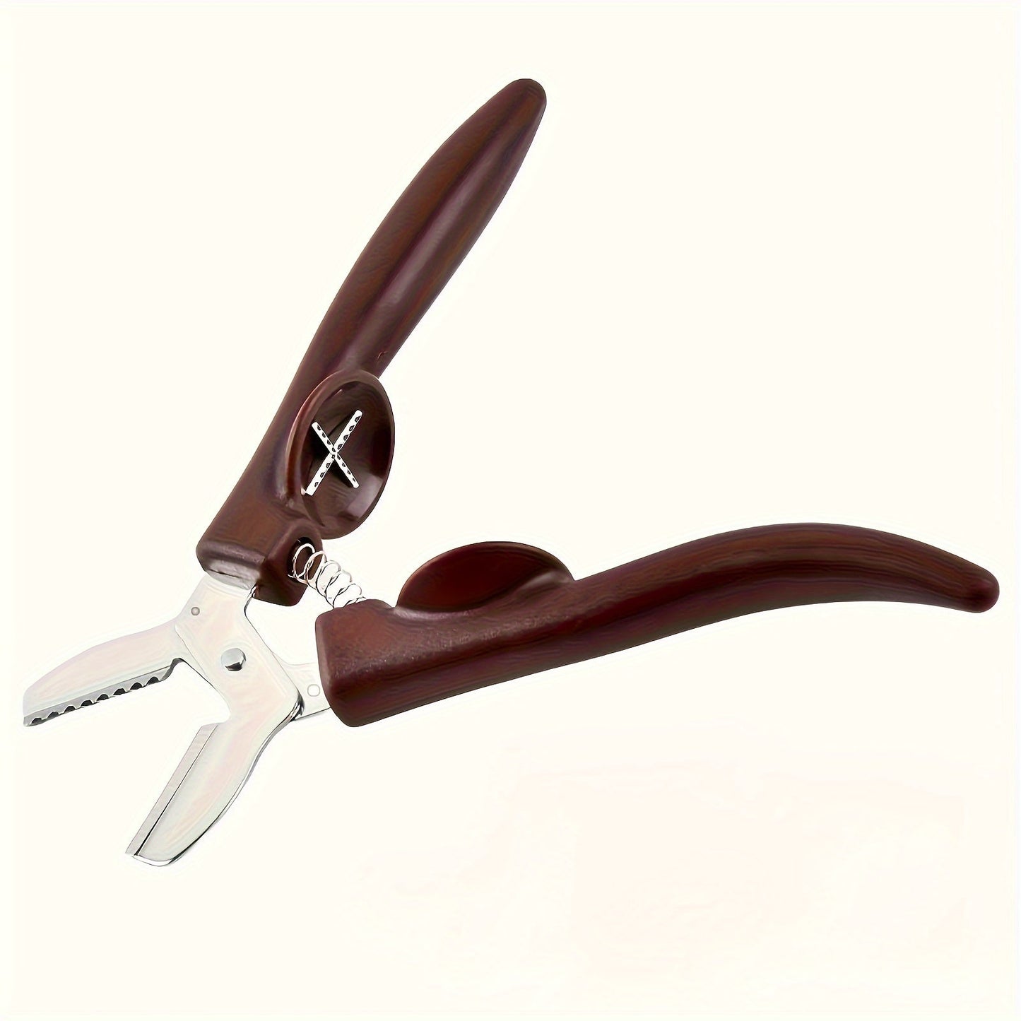 Stainless Steel Chestnut Cracker with Ergonomic Wood Handle-OOMJ