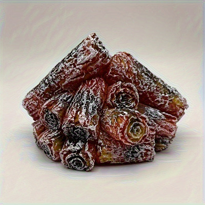 Battery-Powered LED Resin Charcoal Flame Lamp TJR8M3F