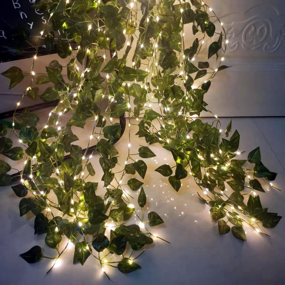 Simulation Pothos Leaf LED String Lights 2 Meters/6.56 Feet 20 LEDs - S2T8