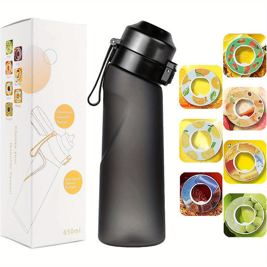 1pc Aromatic Bouncing Lid Sports Water Cup + 7pcs Flavor Rings-0WT6