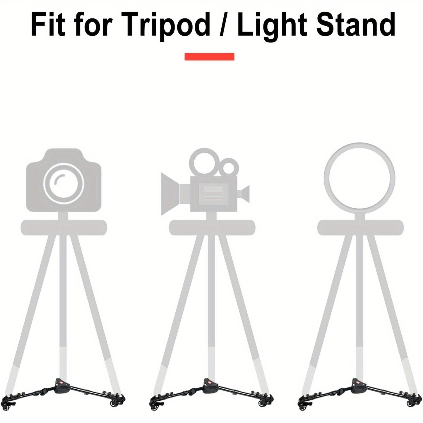 VX600 Aluminum Tripod with Dolly Wheels-OYVD