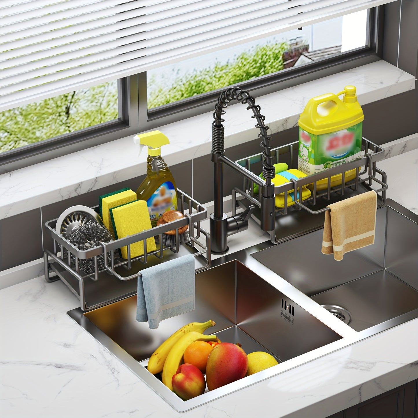 Polished PVC Sink Organizer- HMT24SS