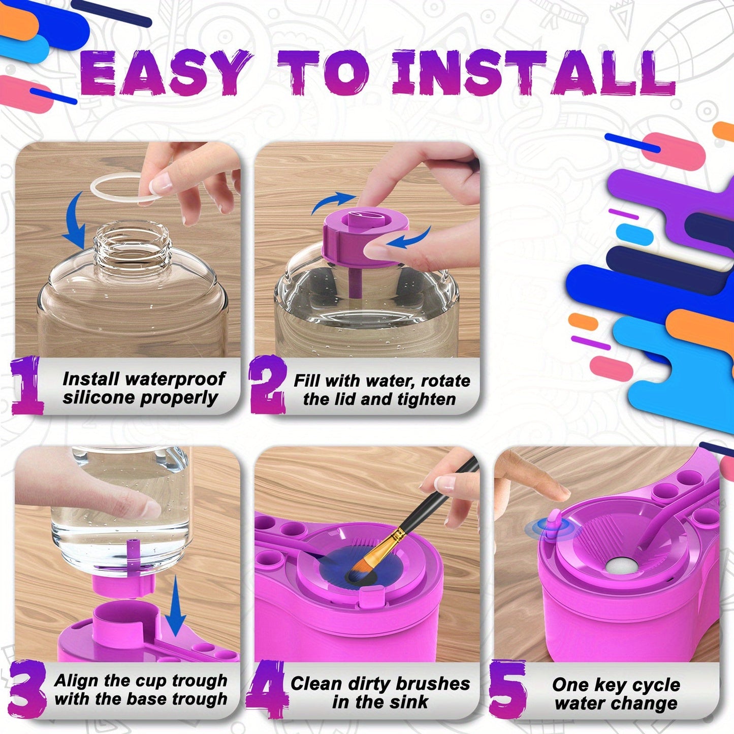 Artist's Brush Cleaner Cup- HMT15AB