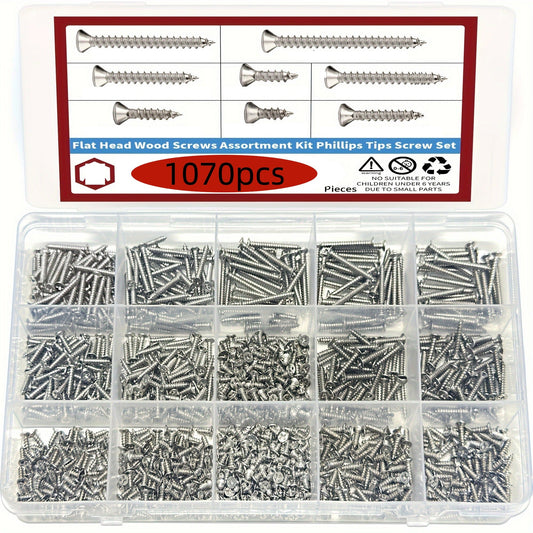 Wood Screw Set  1070pcs- HMT15SS