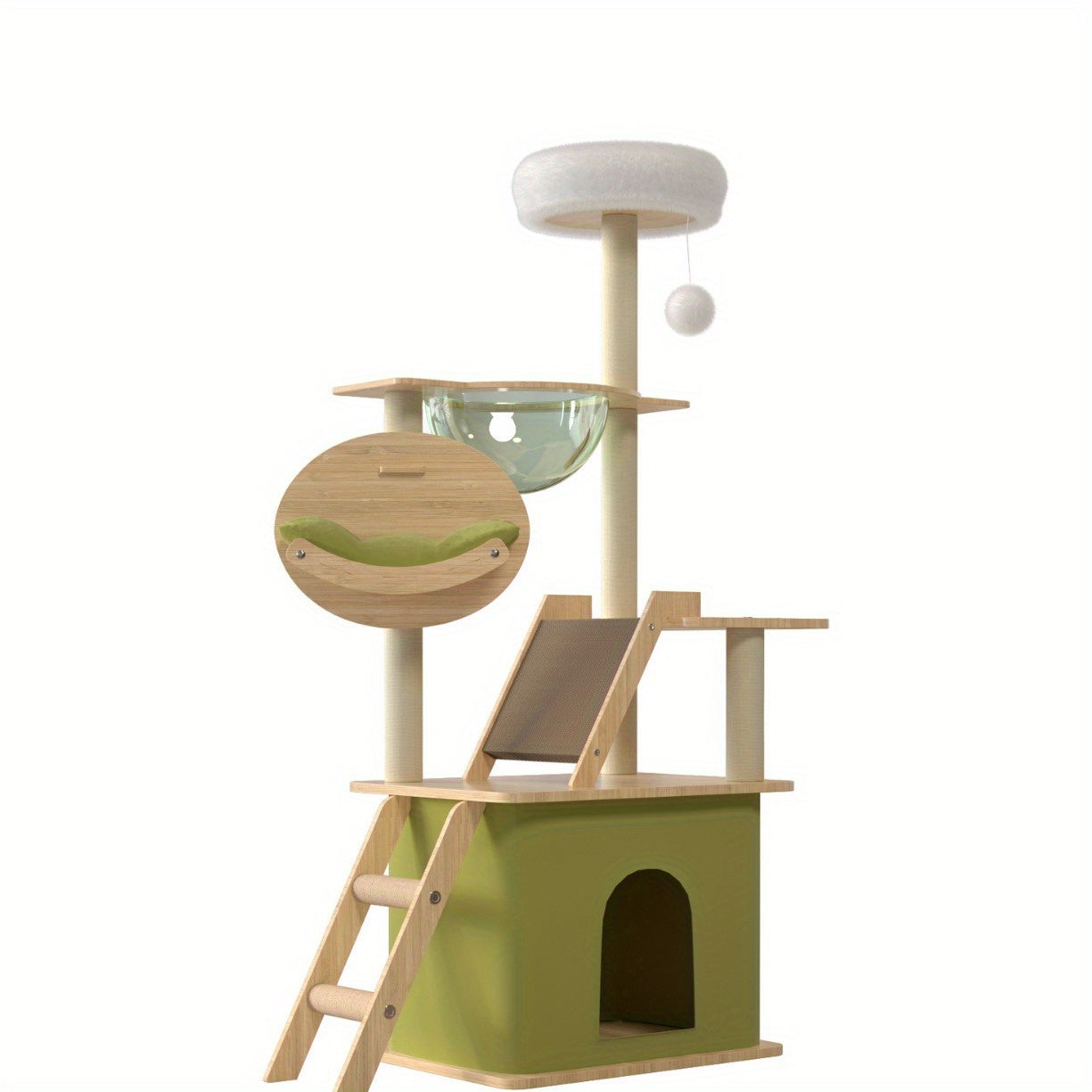 Multi-Level Cat Tree House with Scratching Post - WAZ0