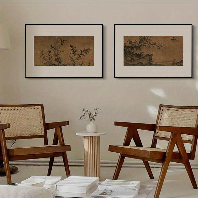 Elegant Chinese Ink Painting Wall Art - F2MD