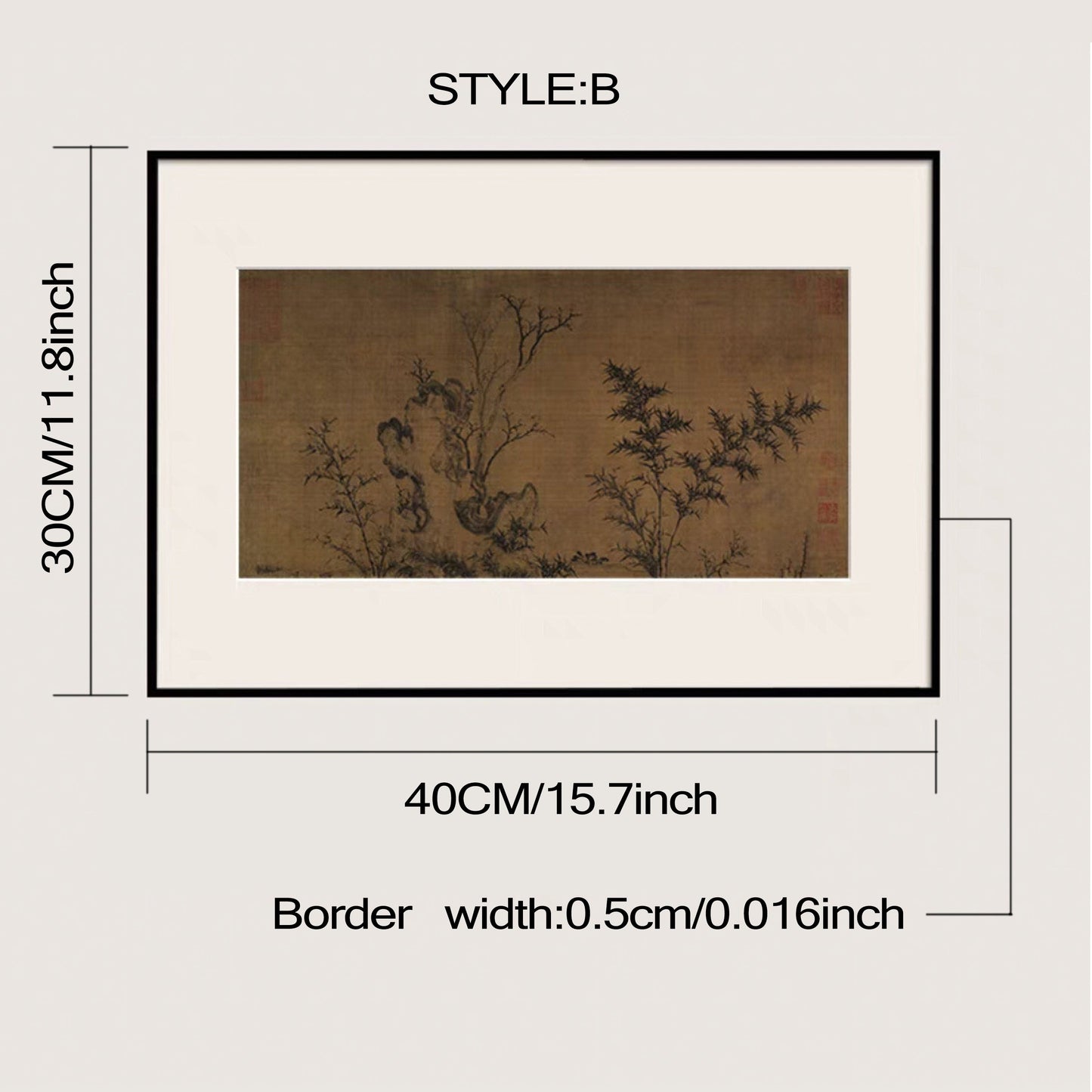 Elegant Chinese Ink Painting Wall Art - F2MD