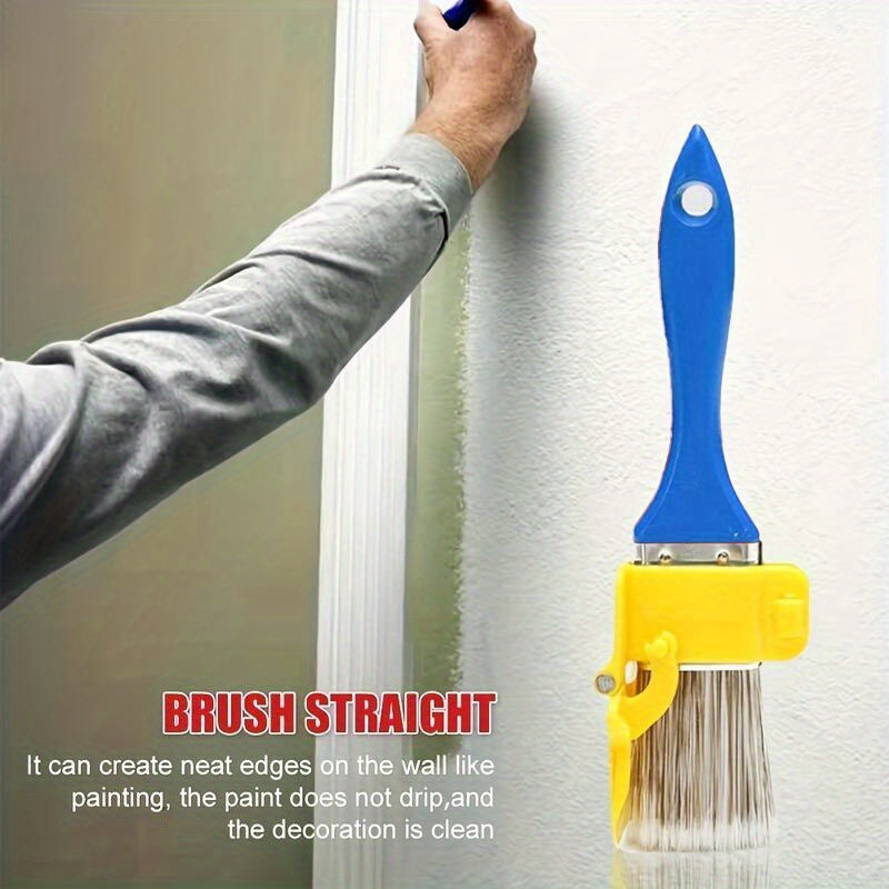 1pc Blue Wool Paint Brush for Trim  Cleaning-864F