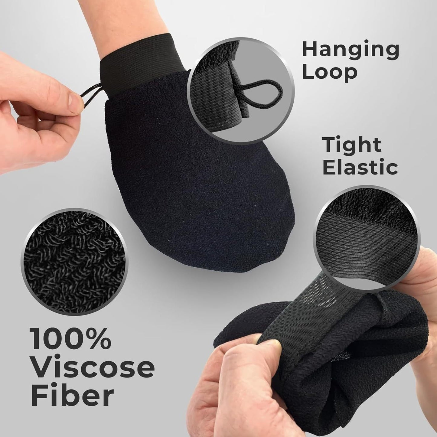 Body Scrub Gloves (Turkish Kessa Mitts) for Exfoliation - UVJ0