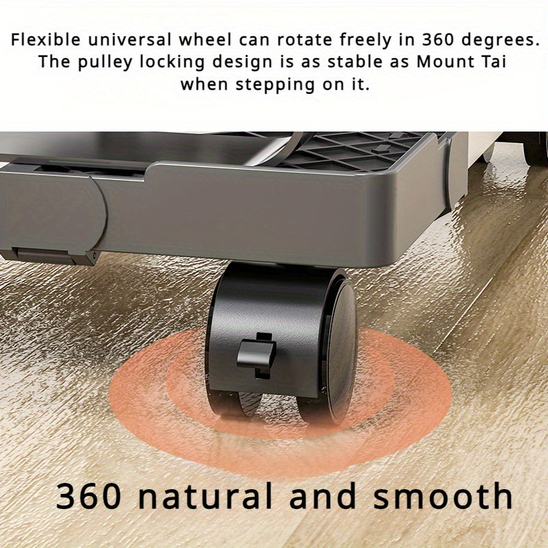 Mobile Computer Tower Stand with Locking Swivel Casters TJR1B5M