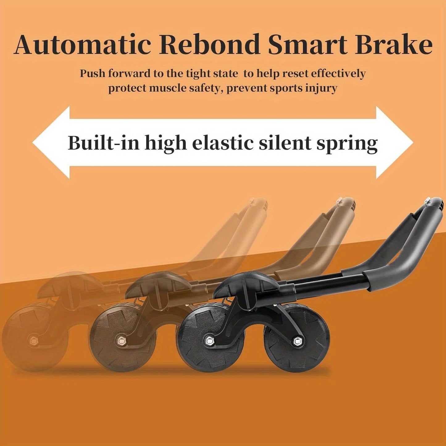 Universal Abdominal Exercise Wheel with Automatic Rebound TJR6P2L