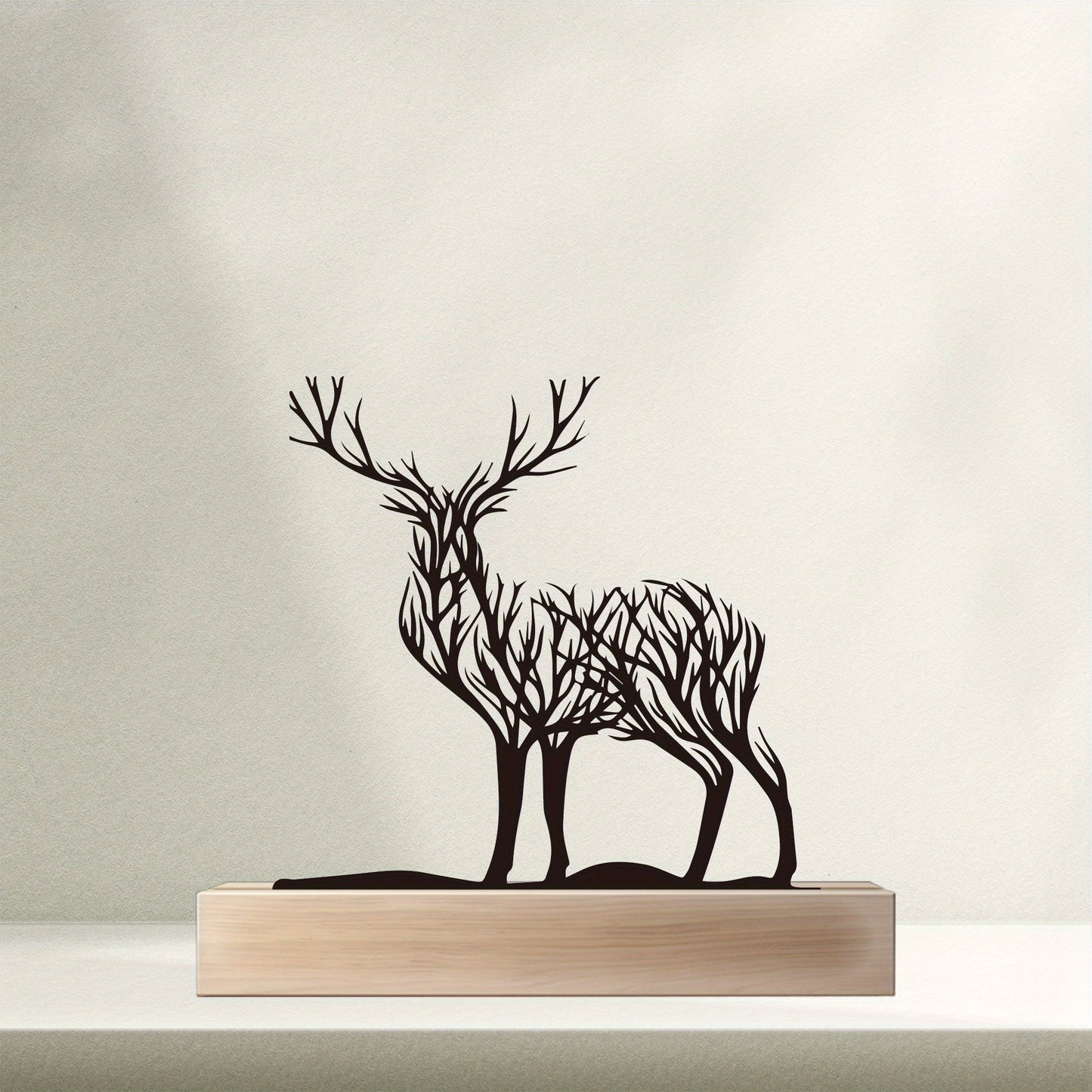 Iron Deer Branch Decor- HMT14WD