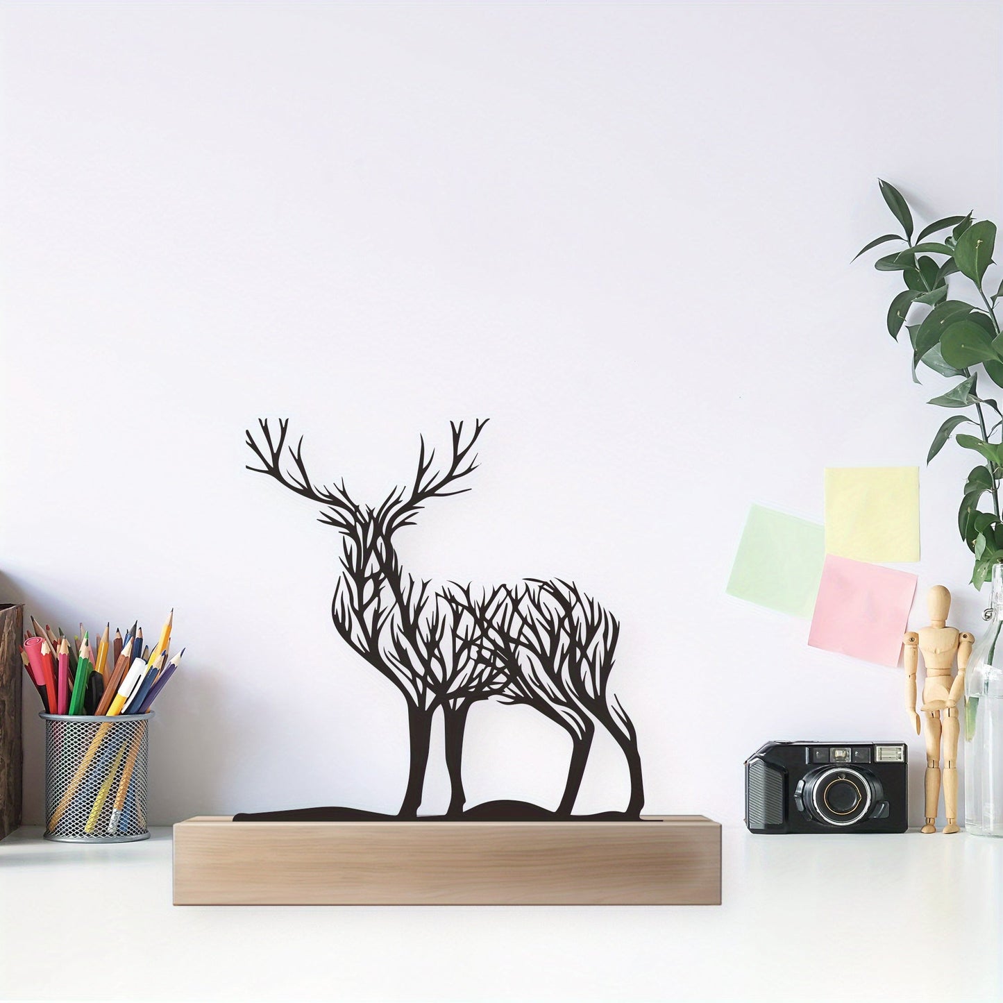 Iron Deer Branch Decor- HMT14WD