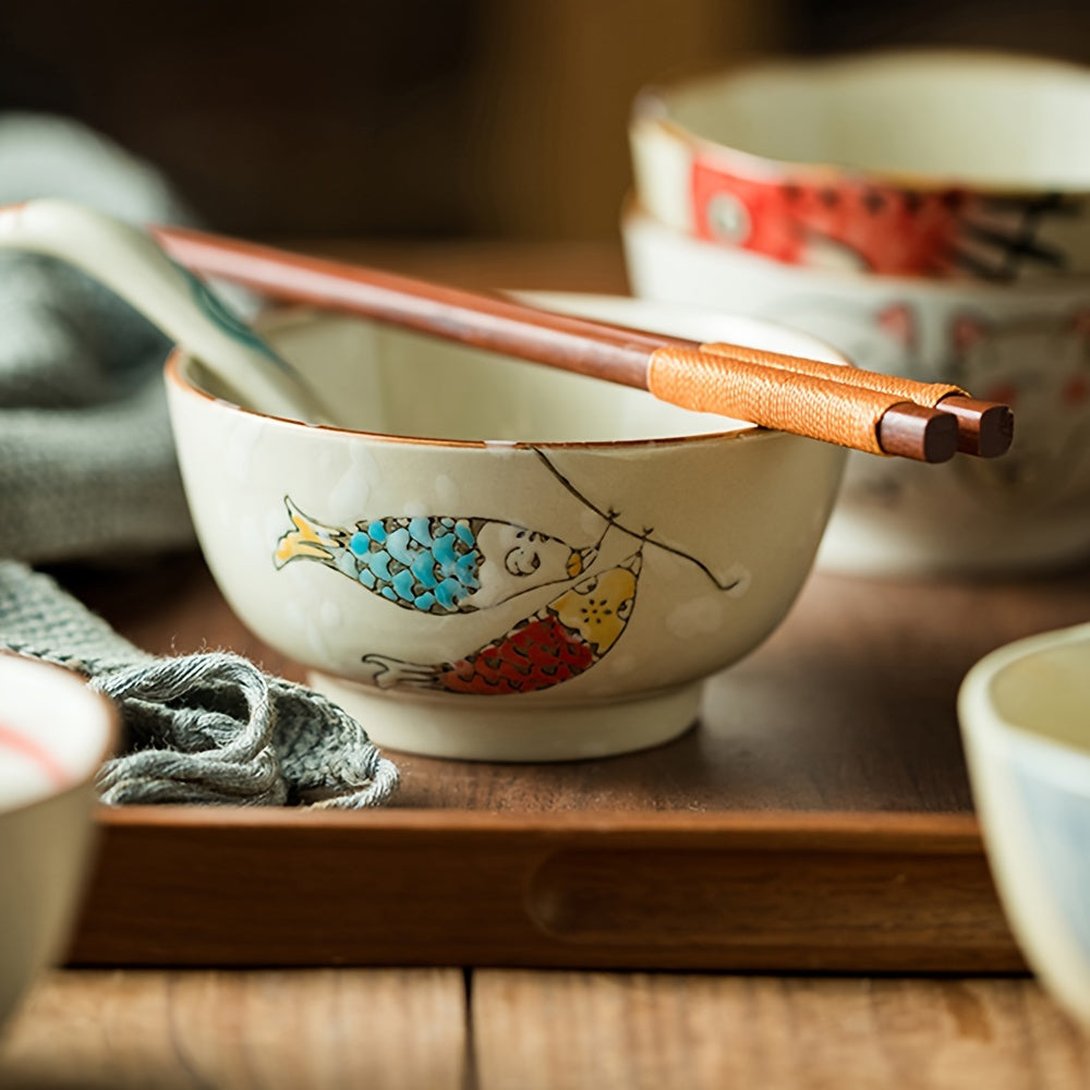 Creative Japanese Ceramic Soup Bowls Set of 10.16 - SDJI