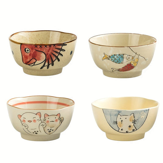 Creative Japanese Ceramic Soup Bowls Set of 10.16 - SDJI