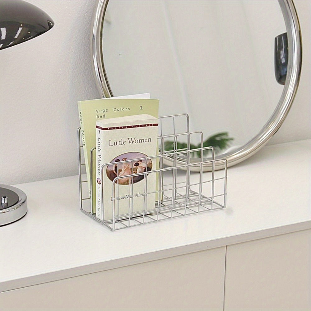 Polished Iron Bookshelf Organizer - DNJ2