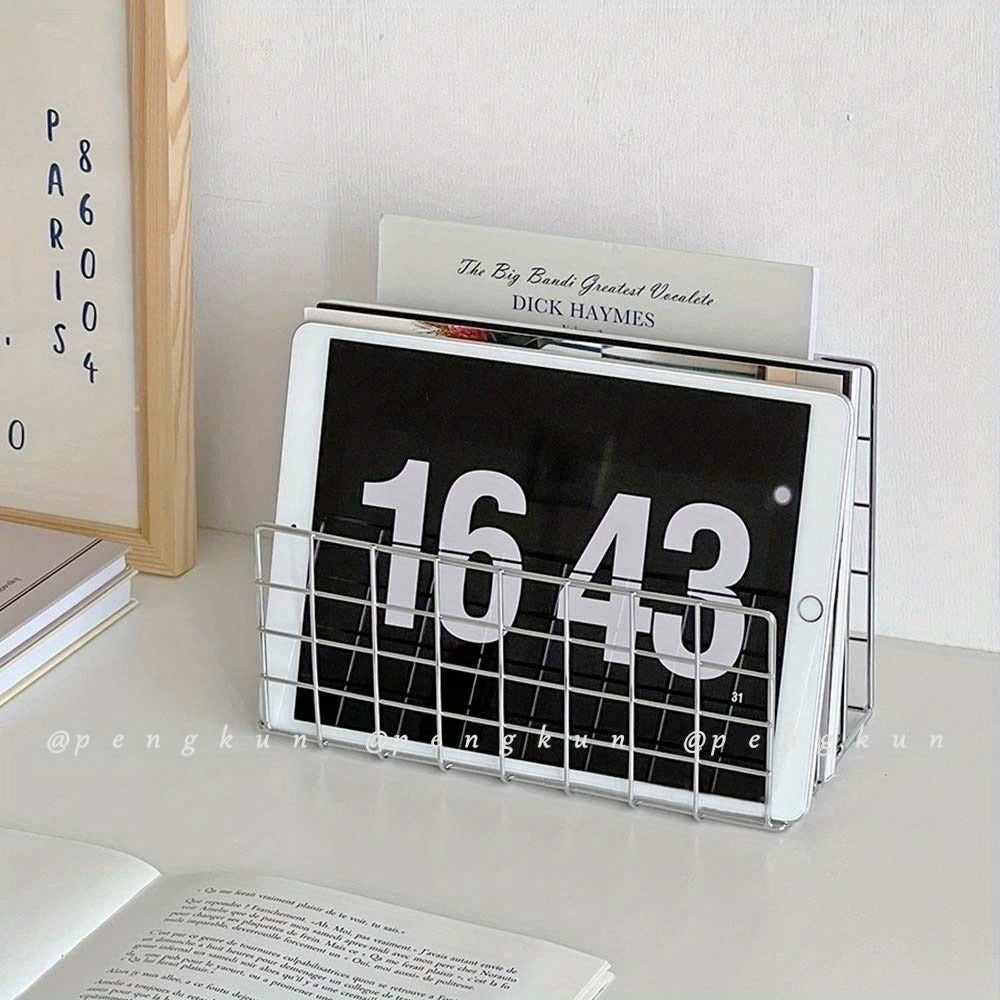 Polished Iron Bookshelf Organizer - DNJ2