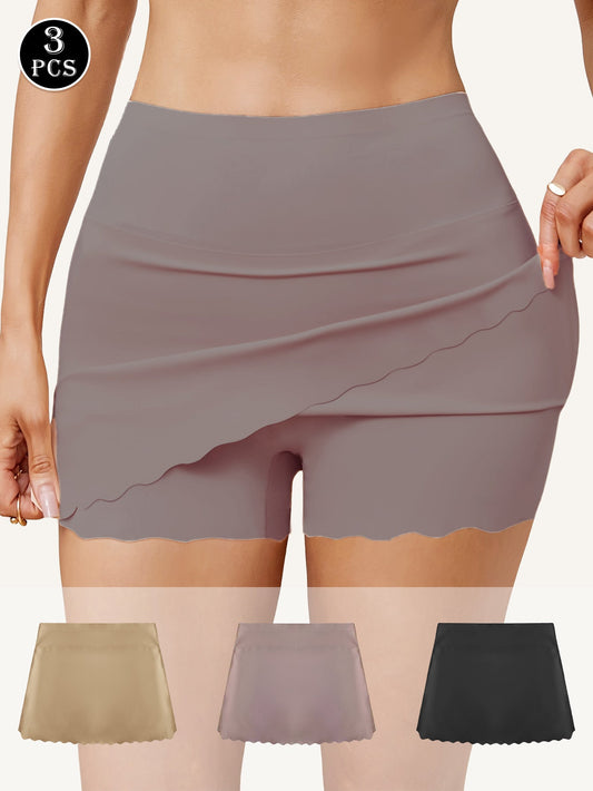 3-Pack Women's Seamless High-Waisted Briefs, Breathable TJR3F8B