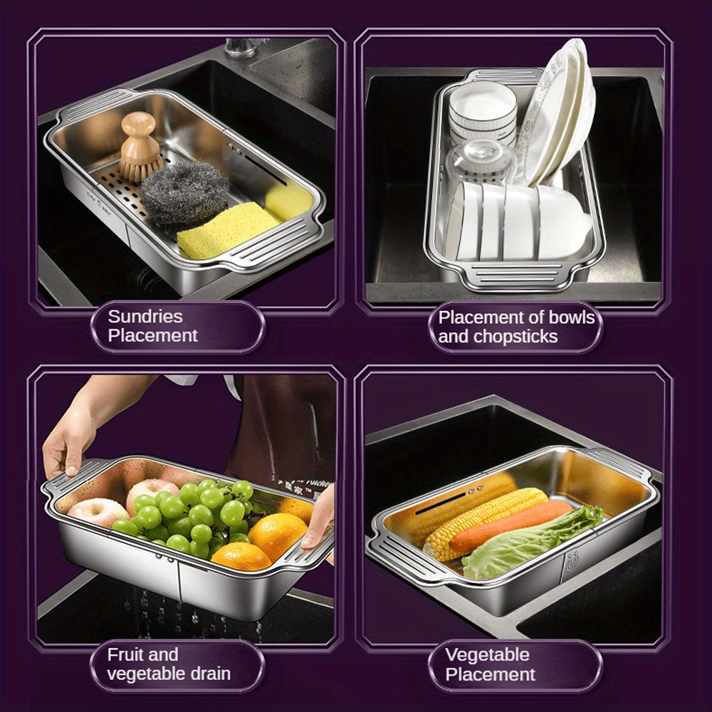 Stainless Steel Expandable Sink Strainer for Draining TJR9P7X