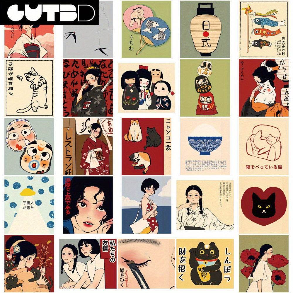 GUTBD Japanese Style Cartoon Stickers - E3BJ