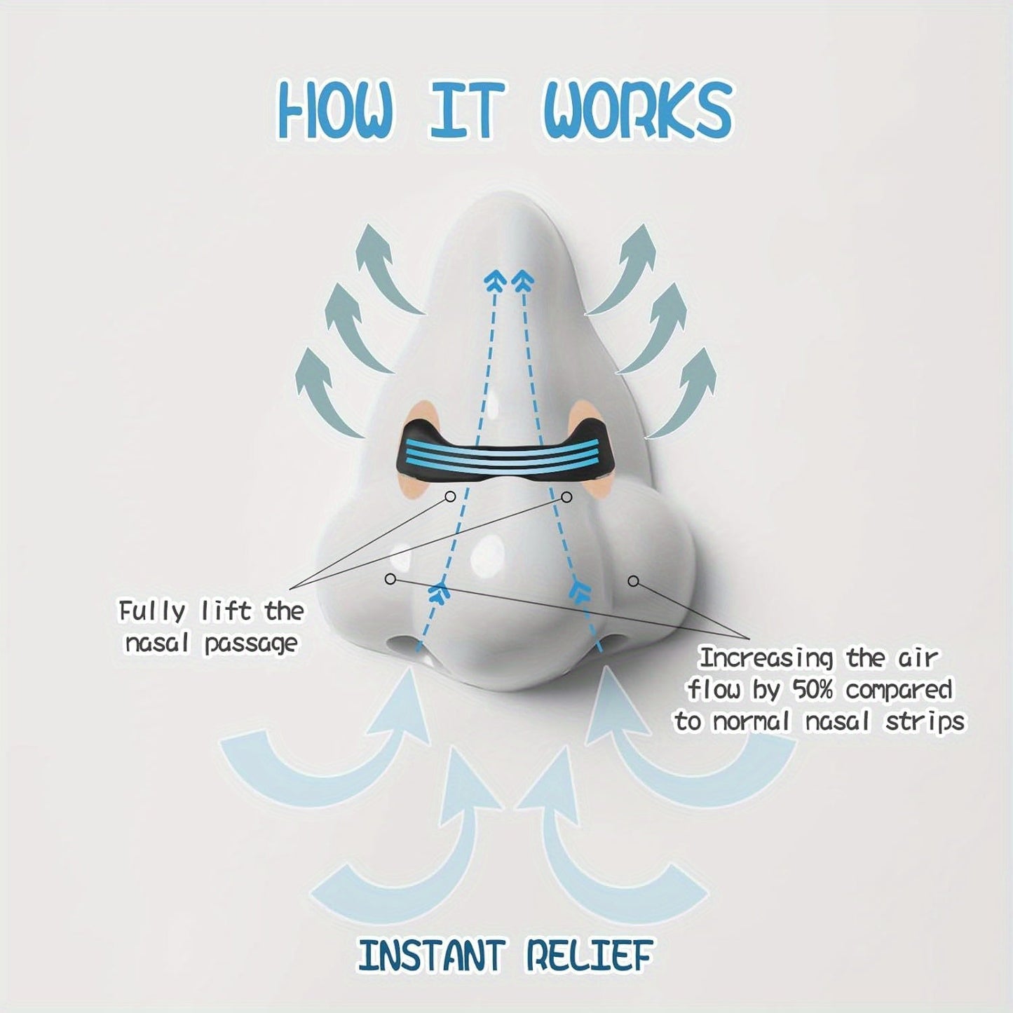 Noring Solution Nasal Breathing Dilator Strips, Anti-Snoring TJR6B1N