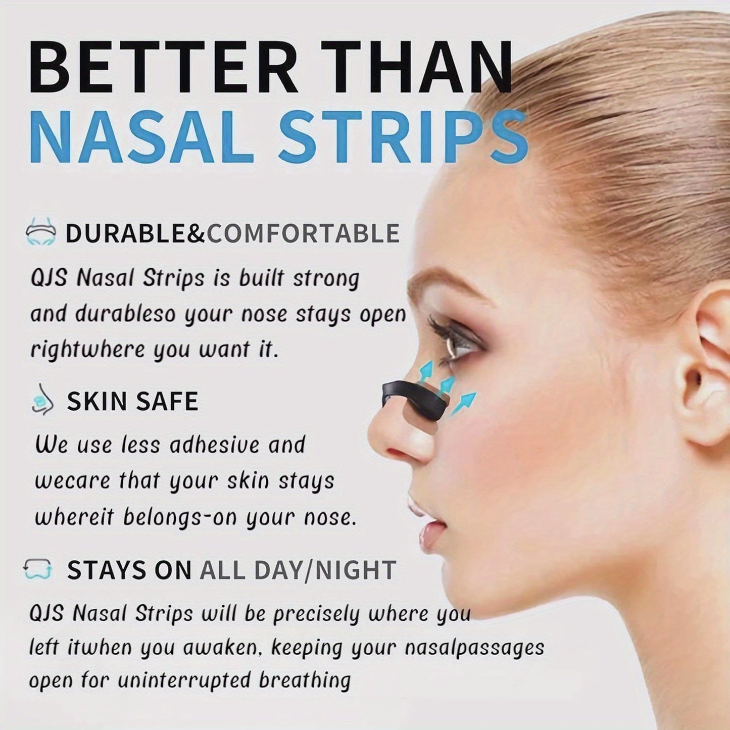 Noring Solution Nasal Breathing Dilator Strips, Anti-Snoring TJR6B1N