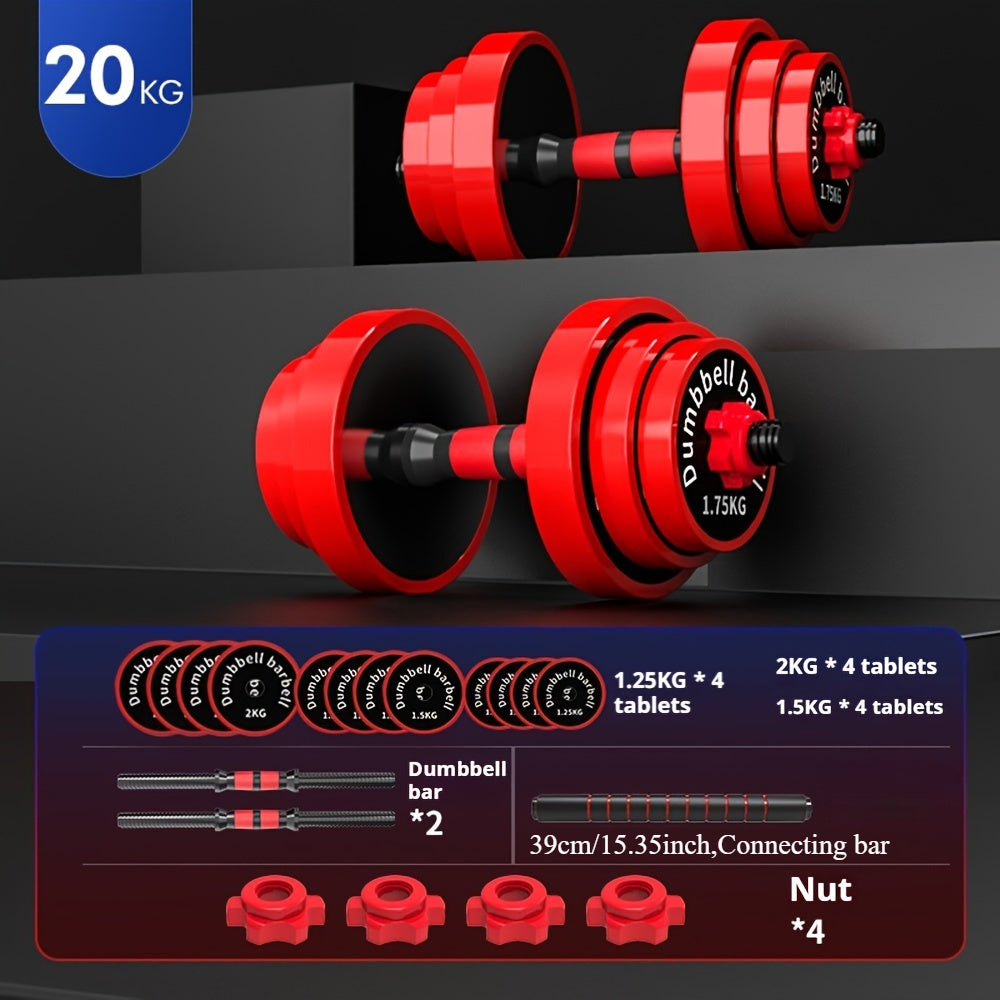 PINJIAN Adjustable Dumbbell Set, Cast Iron Weights & Kettlebell TJR7T5D