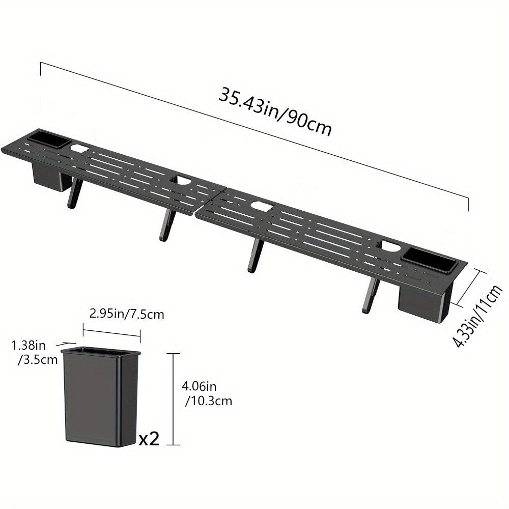 Briartw Steel TV Top Shelf, Adjustable Stand TJR6D3P