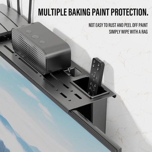 Briartw Steel TV Top Shelf, Adjustable Stand TJR6D3P