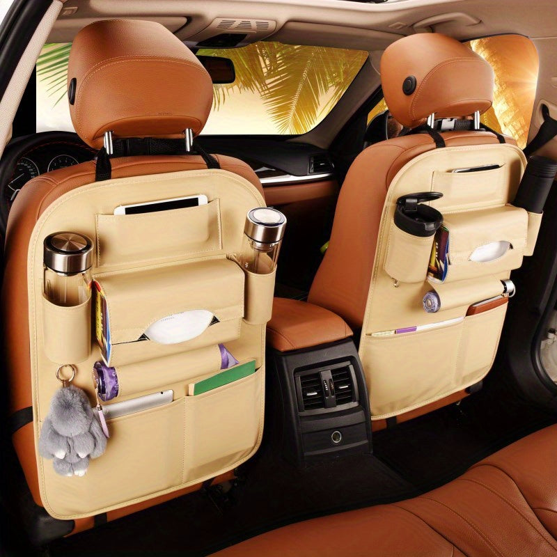Faux Leather Car Seat Organizer- HMT15LS