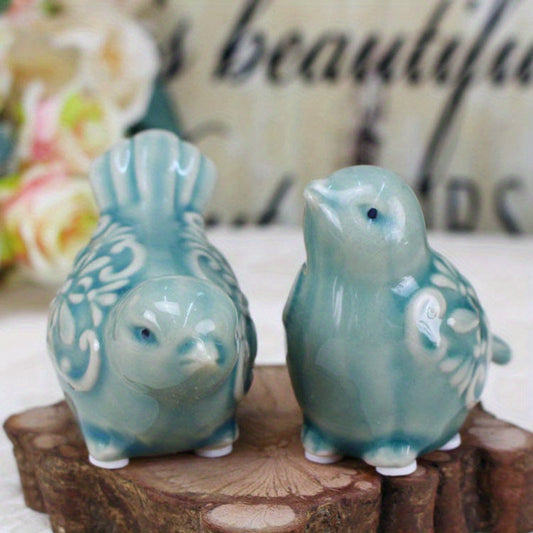 2PCS Ceramic Bird Figurines - H2DN