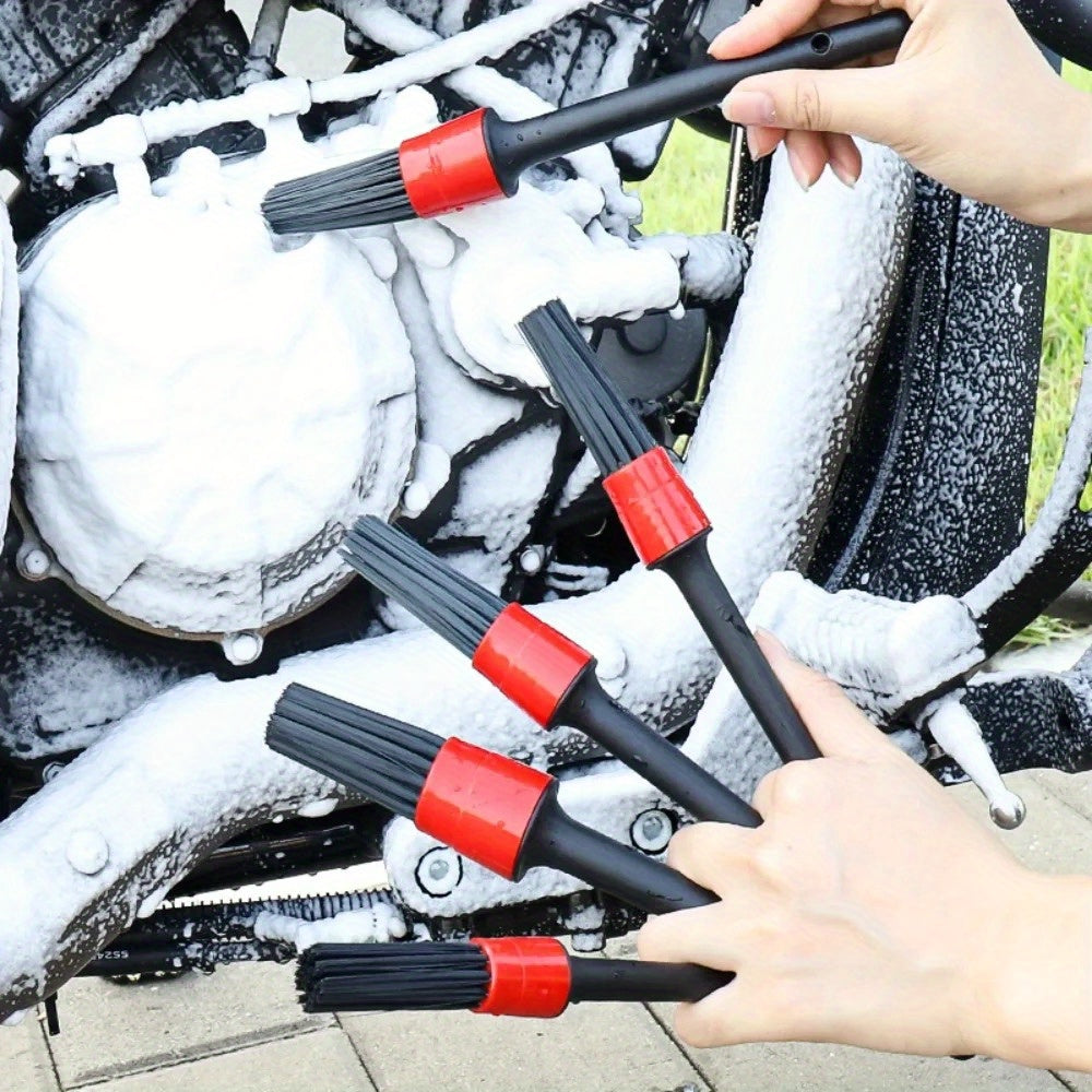 Motorcycle Wheel Hub & Tire Rim Cleaning Brush Set TJR6R2P