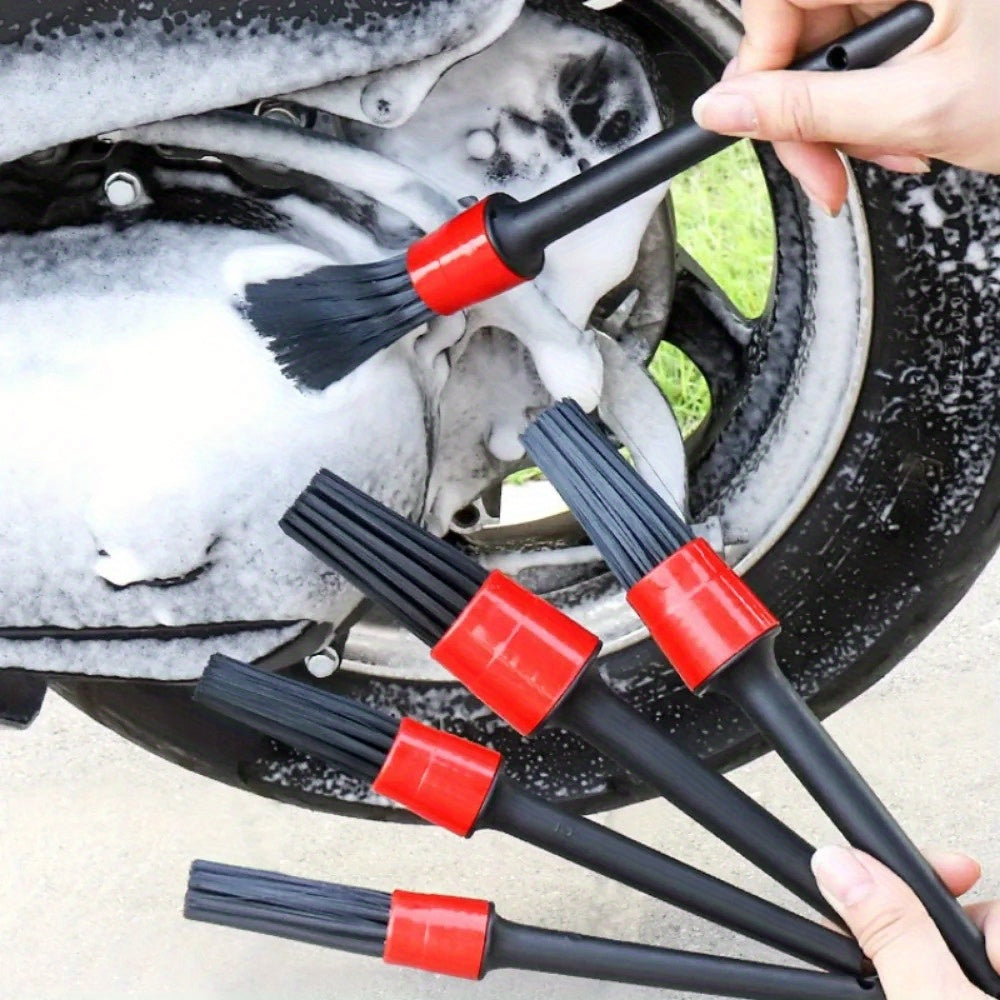 Motorcycle Wheel Hub & Tire Rim Cleaning Brush Set TJR6R2P