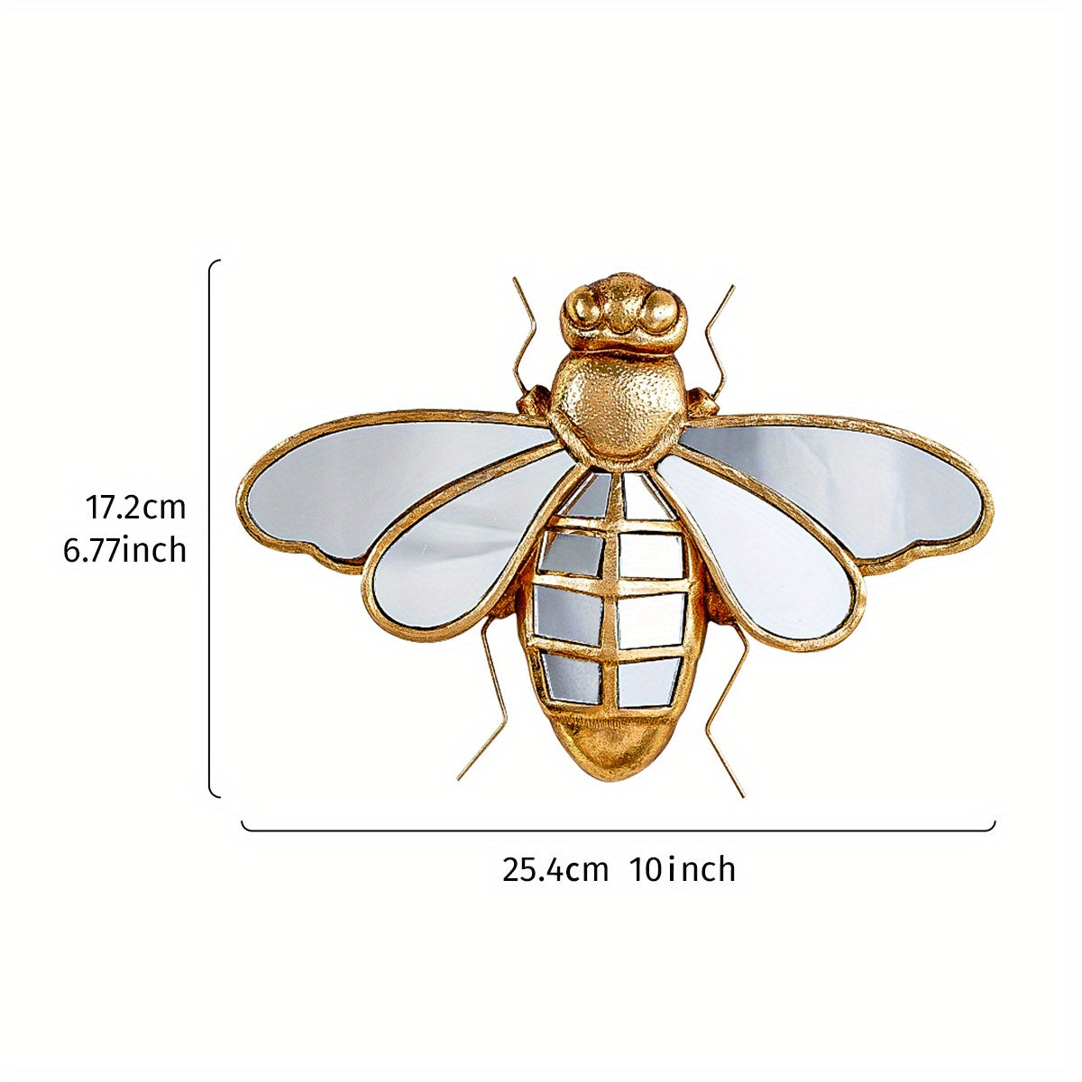 Creative Resin Material 17.02*25.4cm Golden Yellow Bee Beetle Home Decoration - XDL2