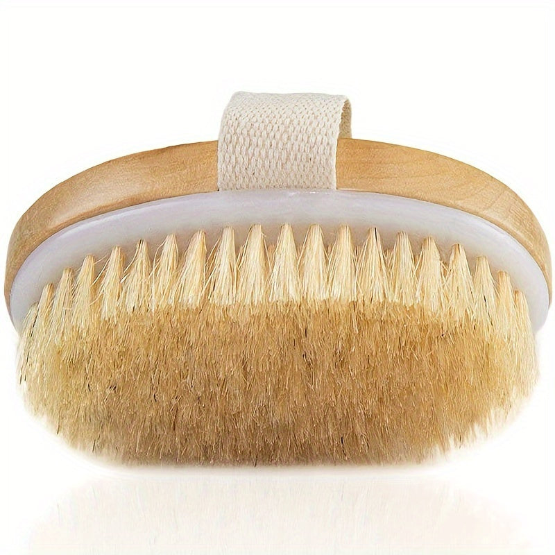 Natural Wooden Body Brush With Soft Bristles - D2CI