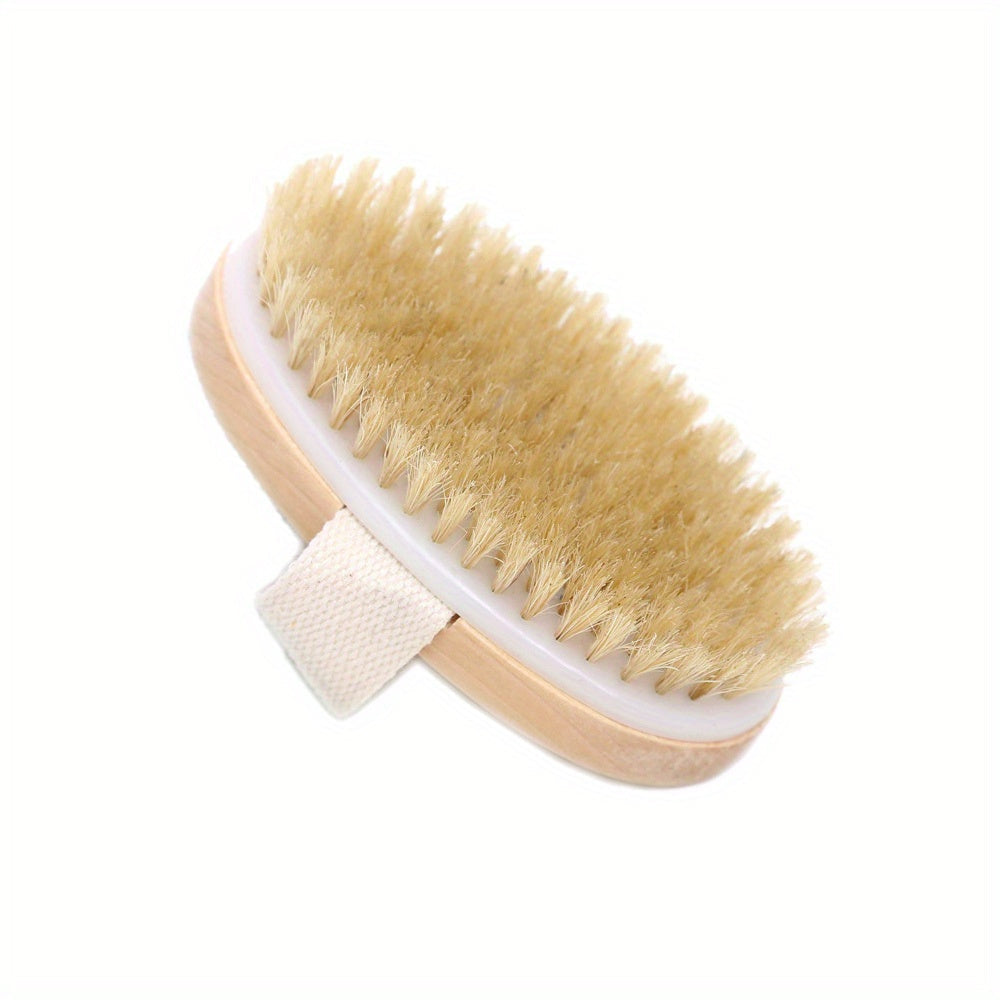 Natural Wooden Body Brush With Soft Bristles - D2CI