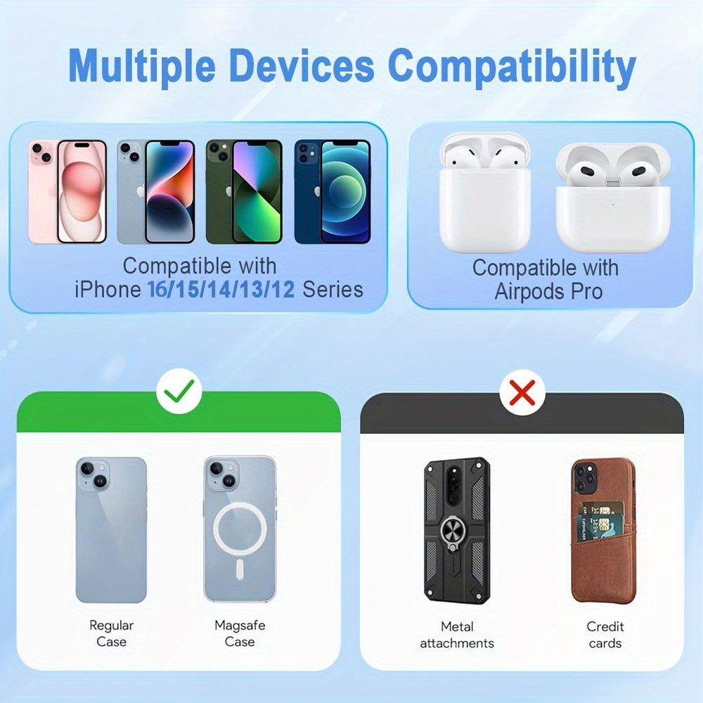 Magnetic Wireless Charger for Apple iPhone 12-15 Models TJR9T2M