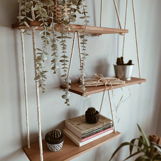 3 Tiers Adjustable Wall Mounted Shelves Plant Rack - DL2K