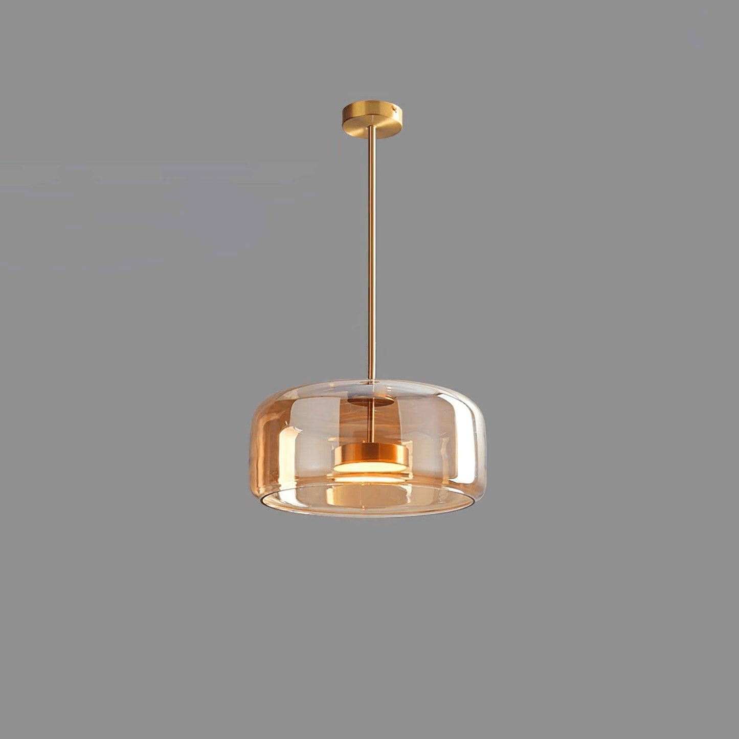 Smoked Glass Dome Pendant Lights With Black Cord
