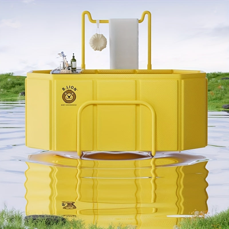 Extra Large Foldable Bathtub with Towel Holder for Couples TJR7M3X