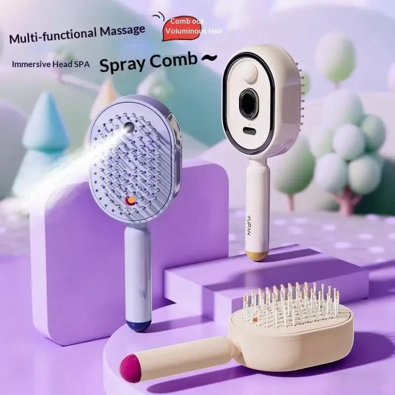 Electric Steam Hair Straightening Brush