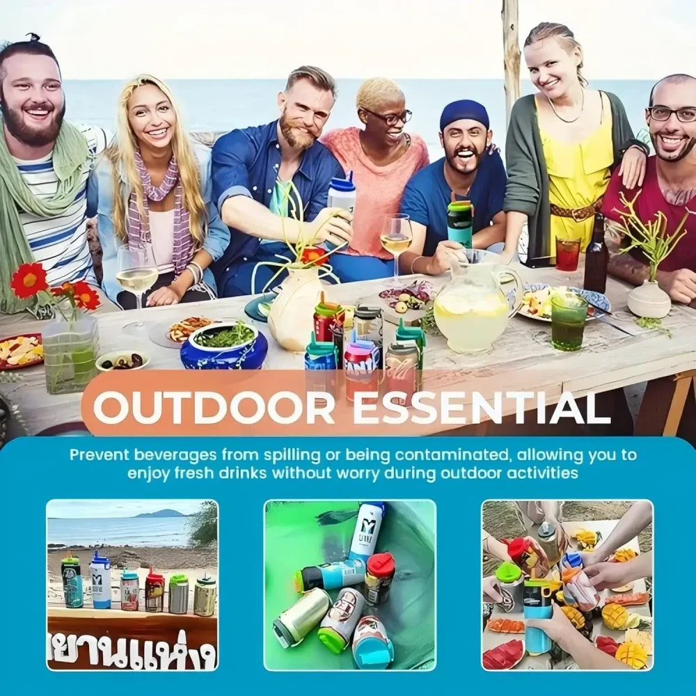 Reusable Silicone Beverage Can Lids